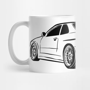 gtr r34 Line Art JDM 90s japanese retro car Mug